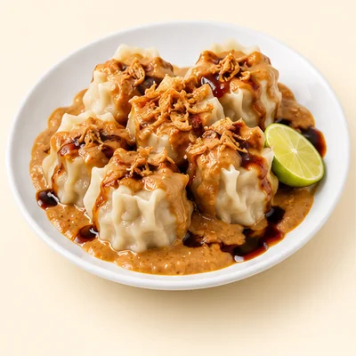 Ilustrasi Siomay Bumbu Kacang